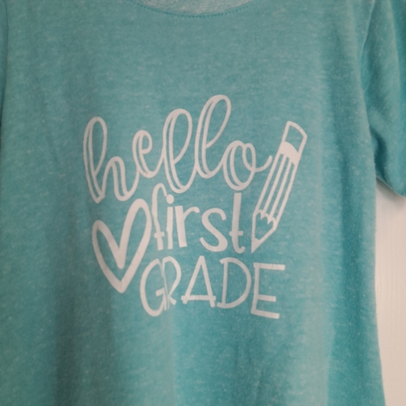 Hello First Grade Teal Dress - Picture 2 of 3